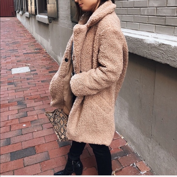 Last 1✨Harper Teddy Coat - Taupe - Picture 4 of 6